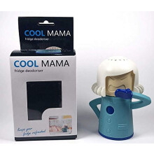 Chilly Mama Køleskabslugtabsorber, Køleskabsfugtabsorber og Opfriskerholder, Tilsæt Natron for at Absorbere Funky Lugte i Køleskabet (Blå)