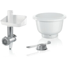 Accessoires Baking Sensation - BOSCH - MUZ5BS1 - Vleesmolen - Rooster 5 mm - Koekjesaccessoire 4 vormen - Kom 3,9 L