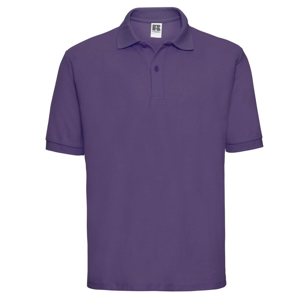 Russell (Xs, Purple) Mens Polycotton Pique Polo Shirt