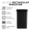 Tower Tower Rectangular Sensor Bin with Bin Liner Retainer Ring, Durable PP Body, Battery Operated, 50L, Black, T838025BLK 2