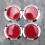 4 Pcs Auto Car Plastic Round Reflective Reflector Sticker Red 2