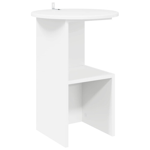 VidaXL vidaXL Side Table White Ø 39.5 x 55 cm Engineered Wood 1