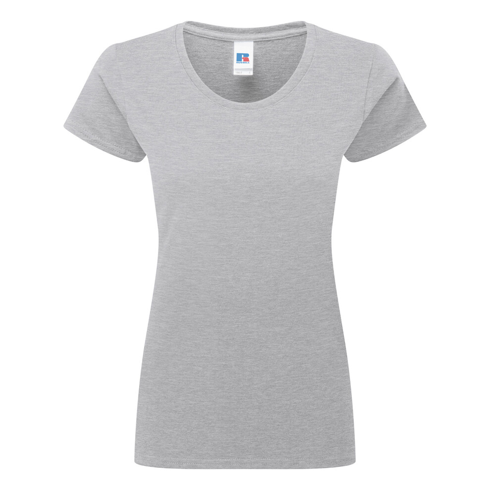 Russell (L, Light Oxford) Womens/Ladies Authentic Classic T-Shirt