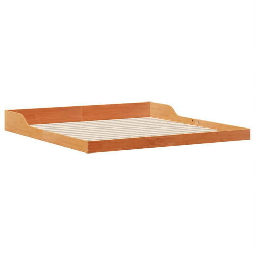 VidaXL vidaXL Bed Frame Wax Brown 200 x 200 cm Solid Pine Wood 2
