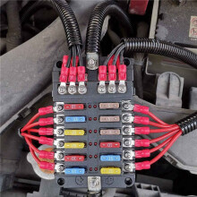 3X 12V 12 Way Marine Fuse Block Fuse Panel with Ground & 12 Volt Fuse Box for Car Automotive Boat RV RZR