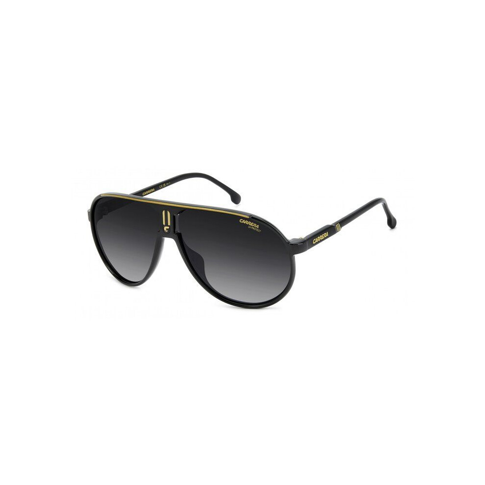 Photos - Sunglasses Carrera CHAMPION/S  62/12/130 Black Gold Polyamide Frames UNISEX CHAMPION/S Black,Gold 