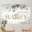 Φόντο με πράσινο ελέφαντα για πάρτι baby shower, ένα μικρό φιστίκι που έρχεται, φόντο 4