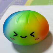 (Rainbow buns) Glitzer-Knödel-Squishy mit Box-Knödel-Sensor-Dampfgarer, weicher TPR-Teigball für Dekompression, Zappelspielzeug,