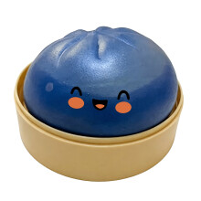 (Dark blue) Glitzer-Knödel-Squishy mit Box-Knödel-Sensor-Dampfgarer, weicher TPR-Teigball für Dekompression, Zappelspielzeug,