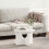 VidaXL vidaXL Coffee Table White 50 x 50 x 35 cm Solid pine wood 3