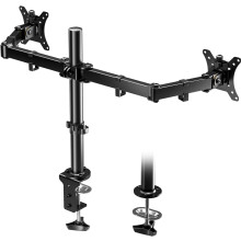 BONTEC Regulowany Uchwyt na Dwa Monitory 13-32 Cali Czarny