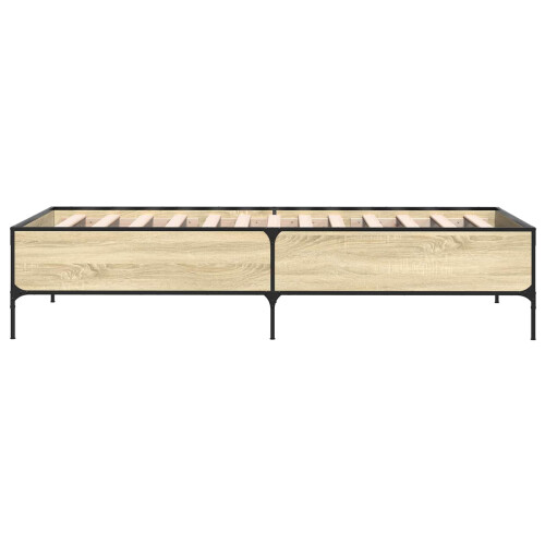 VidaXL vidaXL Bed Frame Sonoma Oak 80 x 200 cm Engineered Wood 2