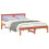 VidaXL vidaXL Bed Frame with Headboard Wax Brown 140 x 190 cm Solid Pine Wood 2