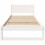 VidaXL vidaXL Bed Frame with Headboard White 75 x 190 cm Solid Pine Wood 5