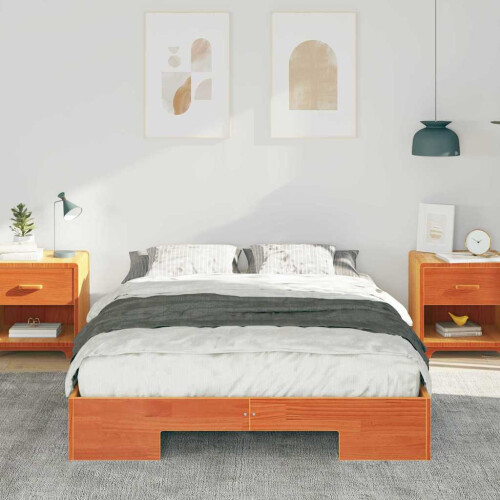 VidaXL vidaXL Bed Frame Brown 135 x 190 cm 2