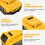 2-Pack 8.0Ah Lithium-Ion Replacement Battery Compatible with DeWalt Tools 2