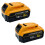 2-Pack 8.0Ah Lithium-Ion Replacement Battery Compatible with DeWalt Tools 1
