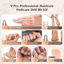 Professional Manicure Pedicure Kit, Electric Nail File Set,15 Speeds Hand Foot Care Tool for Nail Grind Trim Polish