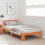 VidaXL vidaXL Bed Frame with Headboard Wax Brown 90 x 200 cm Solid Pine Wood 3