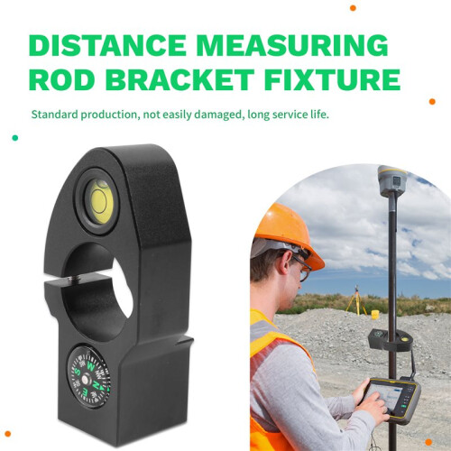 Universal GNSS GPS Range Pole Cradle Bracket Clamp Level Bubble with Compass for Diameter 32mm Survey Center Pole Holder 2