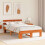 VidaXL vidaXL Bed Frame with Headboard Wax Brown 135 x 190 cm Solid Pine Wood 5