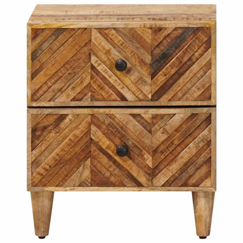 VidaXL vidaXL Bedside Table Brown 40 x 33.5 x 46 cm Solid Mango Wood 2