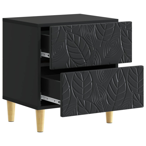 VidaXL vidaXL Bedside Table 2 pcs Black 43 x 34.5 x 48 cm Engineered Wood 1