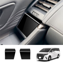 Car Bright Black Glass Upper Panel Decoration Door Armrest Stickers for Alphard 40 Series 2023+