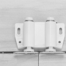 Double Opening Magnet Automatic Rebounder Closer Silent Closing Lock for Furniture Cabinet Drawer White