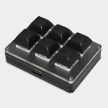 Anpassbare Kabellose Tastatur mit 6 Tasten, 2,4 G USB, , Tri-Mode-Tastenanpassung, Hot-Swap-FäHige Tasten