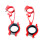 Aluminium Legierung Lenker Extender Rot 1