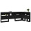 VidaXL vidaXL Storage Headboard with Shelf Black Oak 75 cm Engineered Wood 4