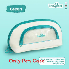 (Green) Storage Magnetic Pen Bag With Creative Design And Large For Capacity Learning