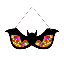 Leuchtende LED-Augen für Halloween – Innen- und Außendekoration Fledermaus — halloween gartendeko, gruselige leuchtdeko