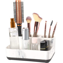 Organizer Łazienkowy na Szczoteczki Marmurowy Elegancki 23x10x10 cm Biały