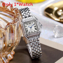 (Silver) Ladies Stylish Quartz Wristwatch With Decorative Dial And Stainless Buckle Steel