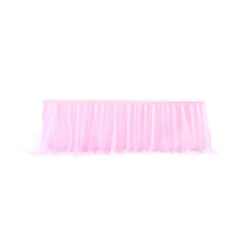 Tulle Table Skirt Table Cover Birthday Wedding Decor Table Cloth Cake Dessert Arrangement (8Ft)