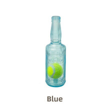 (Blue) Wine Bottle Shape Sounding Pet Toy With Chewing And Interactive For Play Dogs