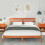VidaXL vidaXL Bed Frame with Headboard Wax Brown 160 x 220 cm Solid Pine Wood 3
