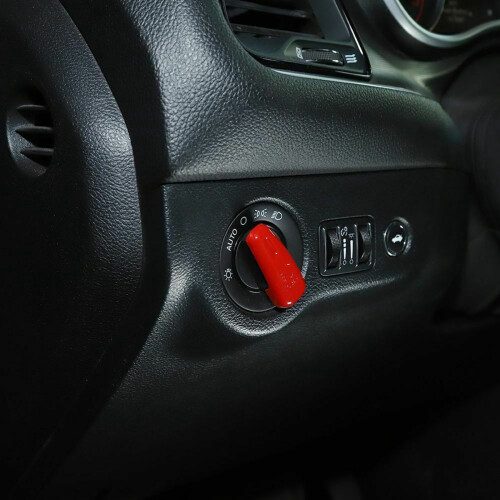 Headlight  Control Cover Trim Interior Accessories for  Challenger 2015+ Charger 2010+ Durango 2011+,Red 1