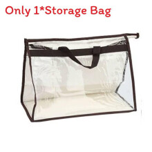 (Black, L) Organizing Pvc Multipurpose Bag With Clear Window For Travel Indoor Storage And