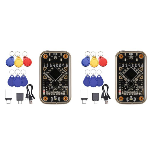 2X Chameleon Ultra Contactless  Card Emulator RFID  Chip Reader+6xCUID/UID Keychain