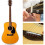 Rosenträ Akustisk Gitarrbrostift och Benbro Sadel och Mutter Set, Reservdelar för 6-Strängad Akustisk Gitarr 4