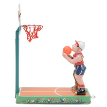 Vintage Metall Aufziehfigur Basketball Dekoration