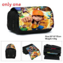 (Brown) Hero Elements Boboiboy Pencil Case With Dual Compartments For Supplies School