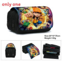 (Gray) Hero Elements Boboiboy Pencil Case With Dual Compartments For Supplies School