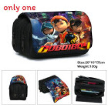 (Lime) Hero Elements Boboiboy Pencil Case With Dual Compartments For Supplies School