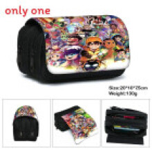(Navy) Hero Elements Boboiboy Pencil Case With Dual Compartments For Supplies School