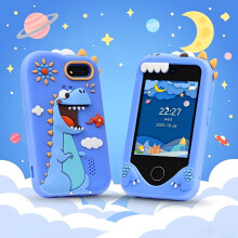 (Blue) USB-wiederaufladbares Kinder-Touchscreen-Digitalkameragerät vom Typ C mit integriertem Lithium-Akku und kompaktem 7,11-cm-Display
