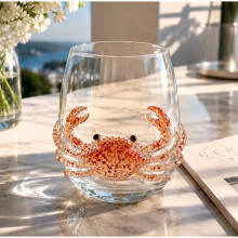 (Style 26) 3D-Ozean-Tier-förmige Glastasse, handwerklich, blau beringter Oktopus, Whisky-Tasse, handgefertigt, Bar-Weinglas für Heimdekoration, Oce